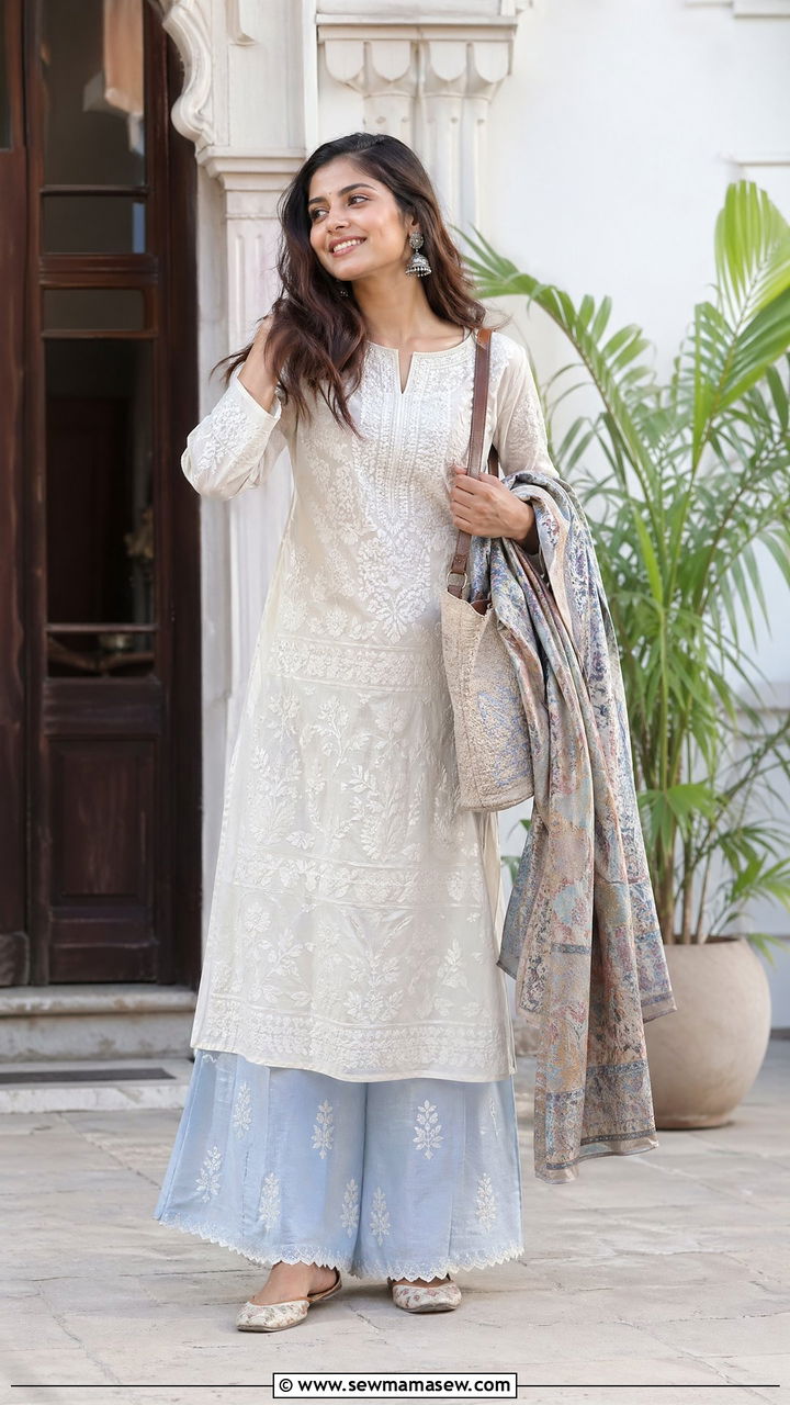 Kurta With Palazzo Pants For Diwali - 35 Diwali outfit ideas for women
