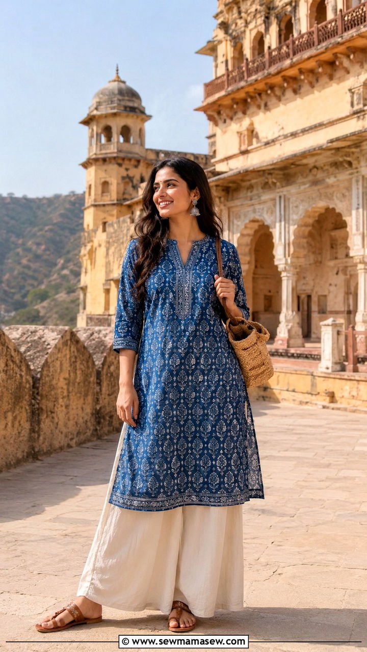 Kurta With Palazzo Pants India Vacation Outfit - 25 Asian vacation outfit ideas