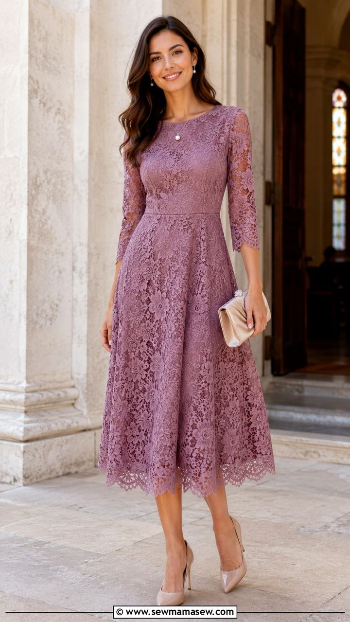 Lace A Line Dress Wedding Guest Outfit - 25 Wedding guest outfit ideas pinterest