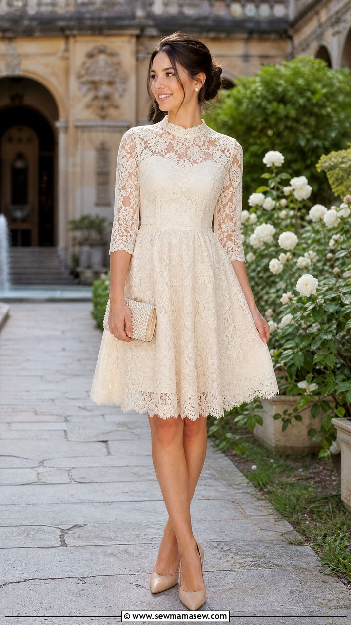Lace Dress For Engagement Photos - 30 Engagement session outfit ideas