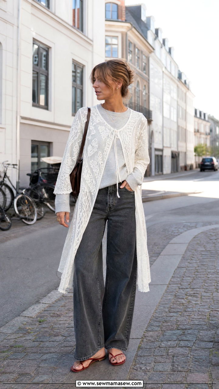 Lace Dress Over Jeans Outfit - 35 lace outfits ideas