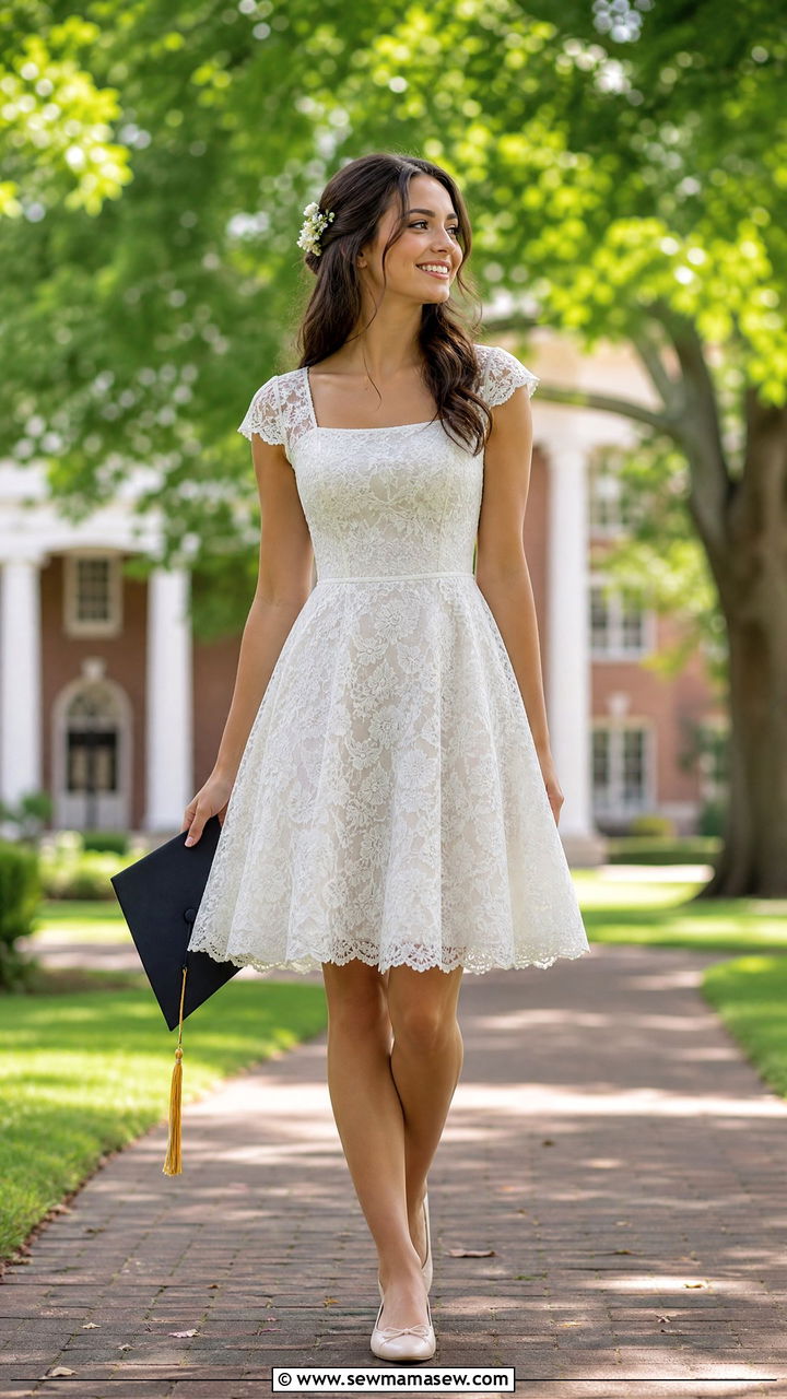 Lace Fit and Flare Dress Outfit - 25 graduation outfits aesthetic