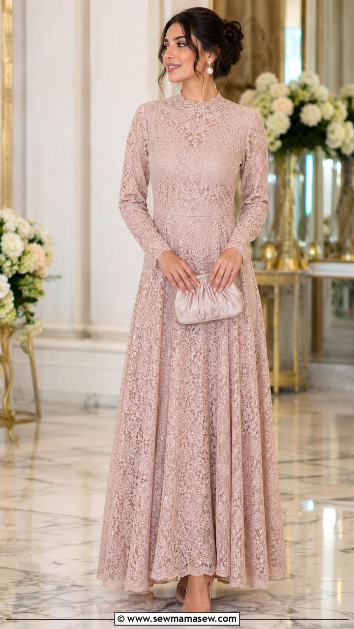 Lace Maxi Dress Modest Outfit - 30 Modest outfit ideas with maxi dress