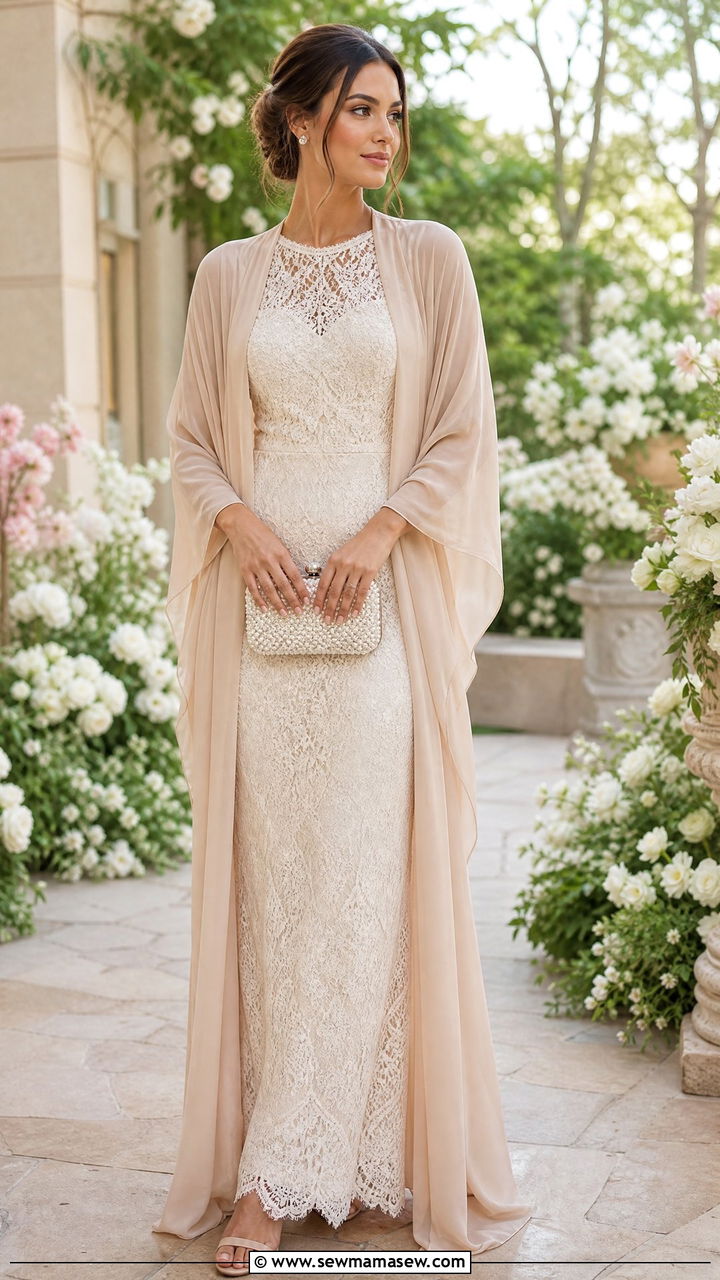 Lace Maxi Dress With Kimono For Wedding - 30 Maxi dress with a kimono outfit ideas