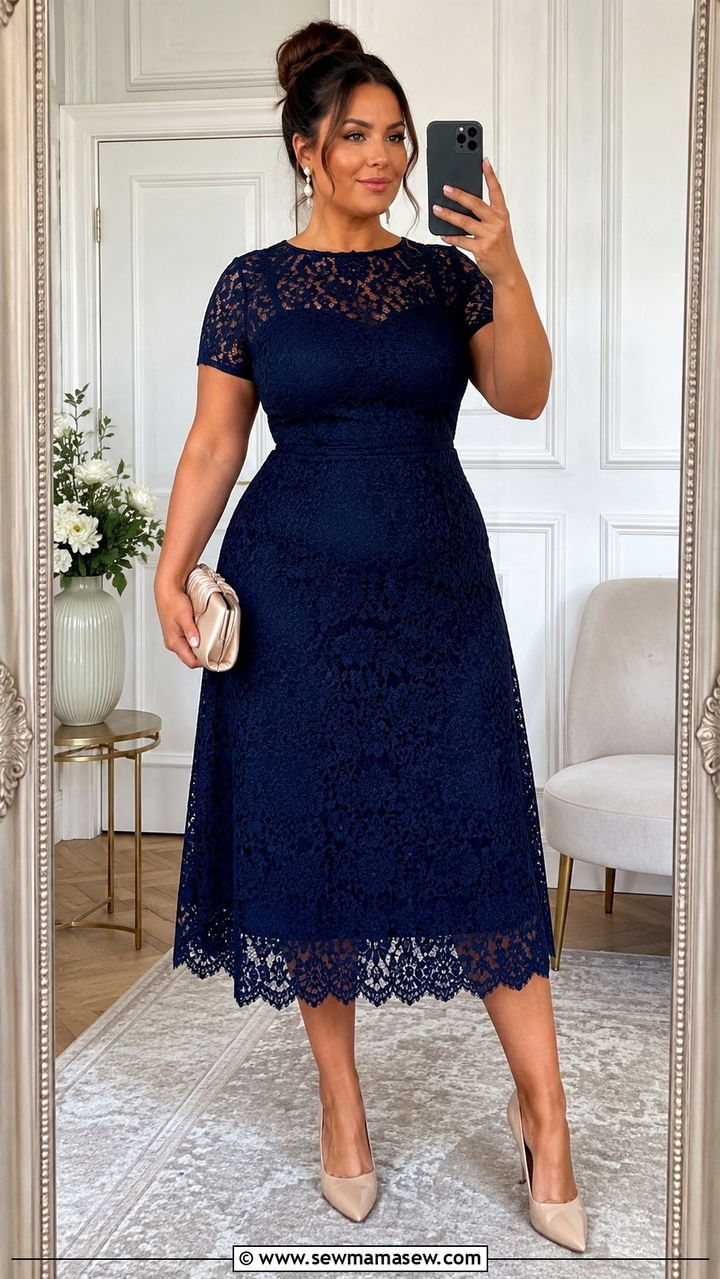 Lace Midi Dress Wedding Guest Wide Hips - 25 wedding guest outfits for women with wide hips