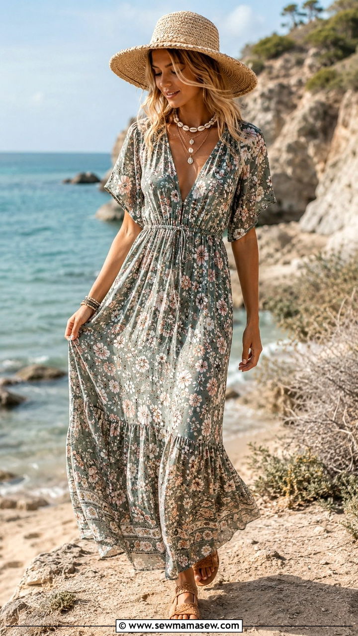 Lace Trimmed Camisole With Flared Jeans And Gold Layered Necklaces - 25 Boho outfit ideas with layered necklaces