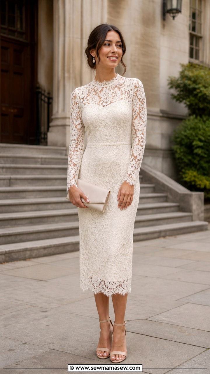 Lace midi dress for graduation - 40 graduation outfits
