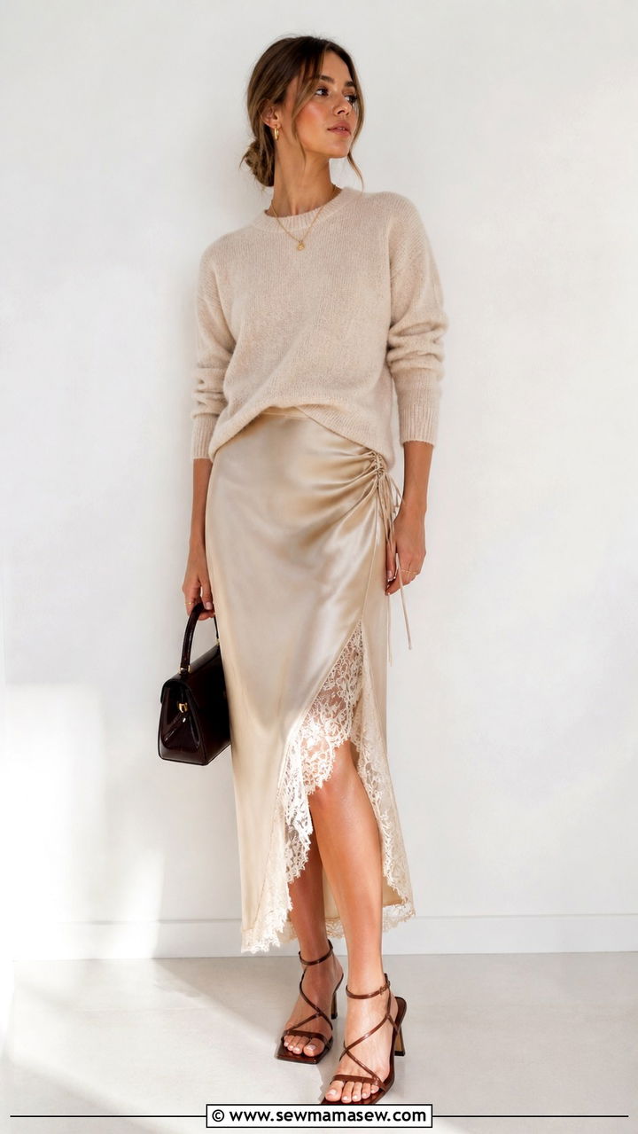 Laced Up Slip Skirt Outfit - 20 2026 outfits Pinterest