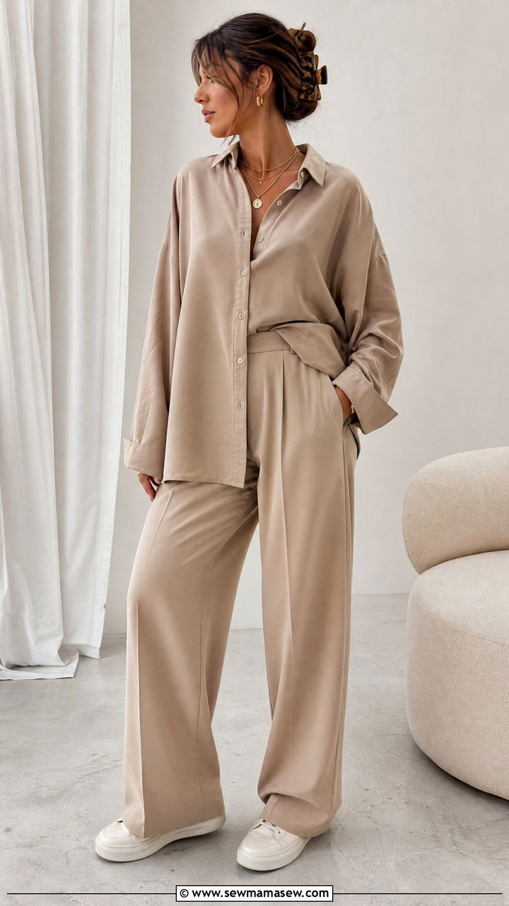 Lash tech monochrome beige outfit - 25 Lash tech outfit ideas