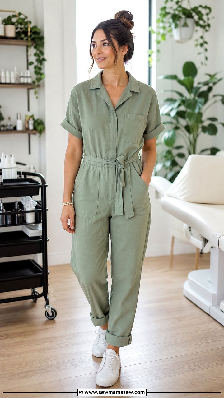 Lash tech utility jumpsuit outfit - 25 Lash tech outfit ideas