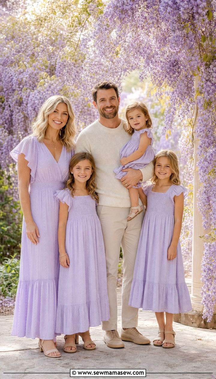 Lavender And Cream Family Photo Outfits Spring 2026 - 25 Family photo outfit ideas spring 2026