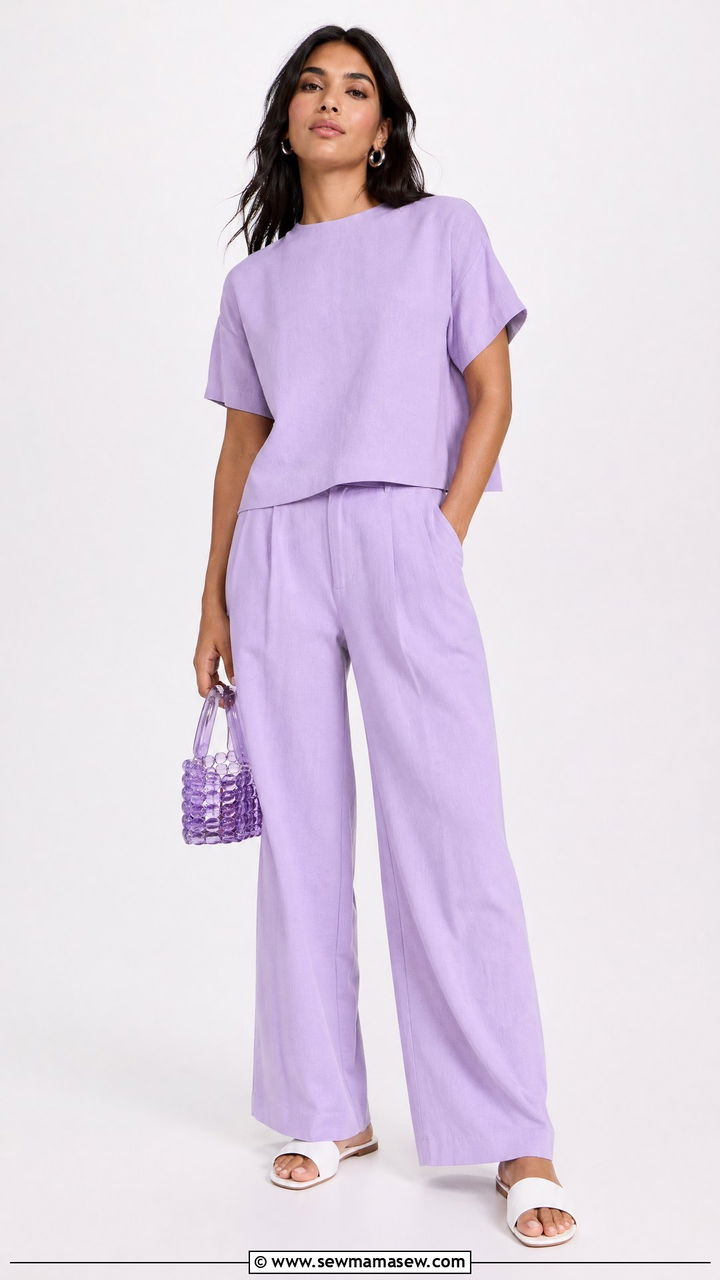 Lavender Co ord Set Outfit - 35 Dopamine dressing outfit ideas