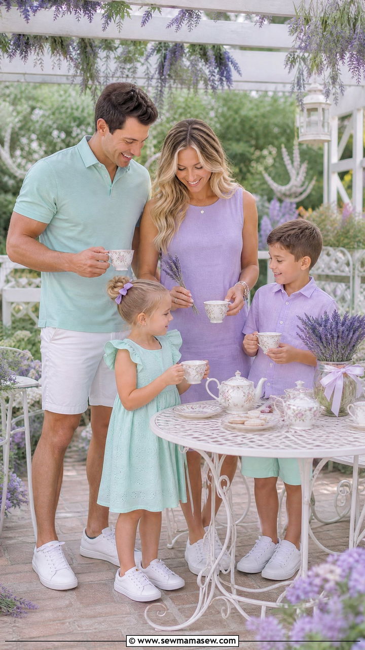 Lavender Mint Pastel Matching Family Outfits - 30 Matching summer family outfits