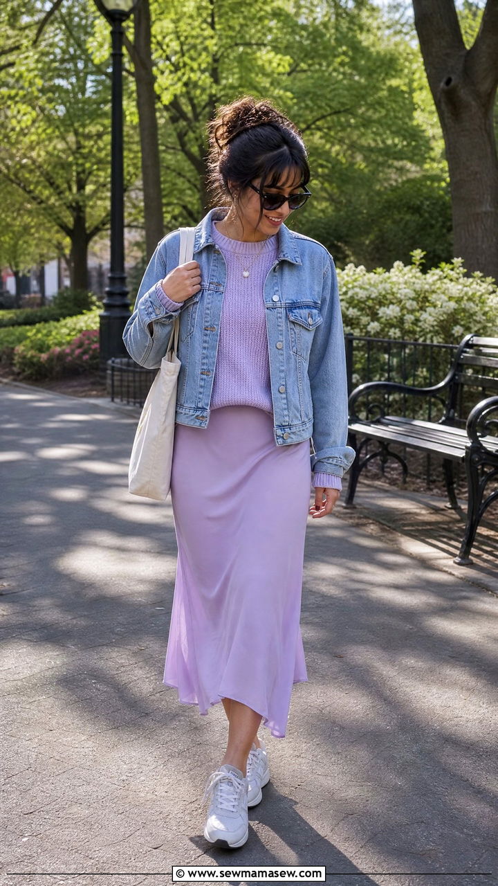 Lavender Monochrome Outfit - 30 monochrome outfit ideas for women
