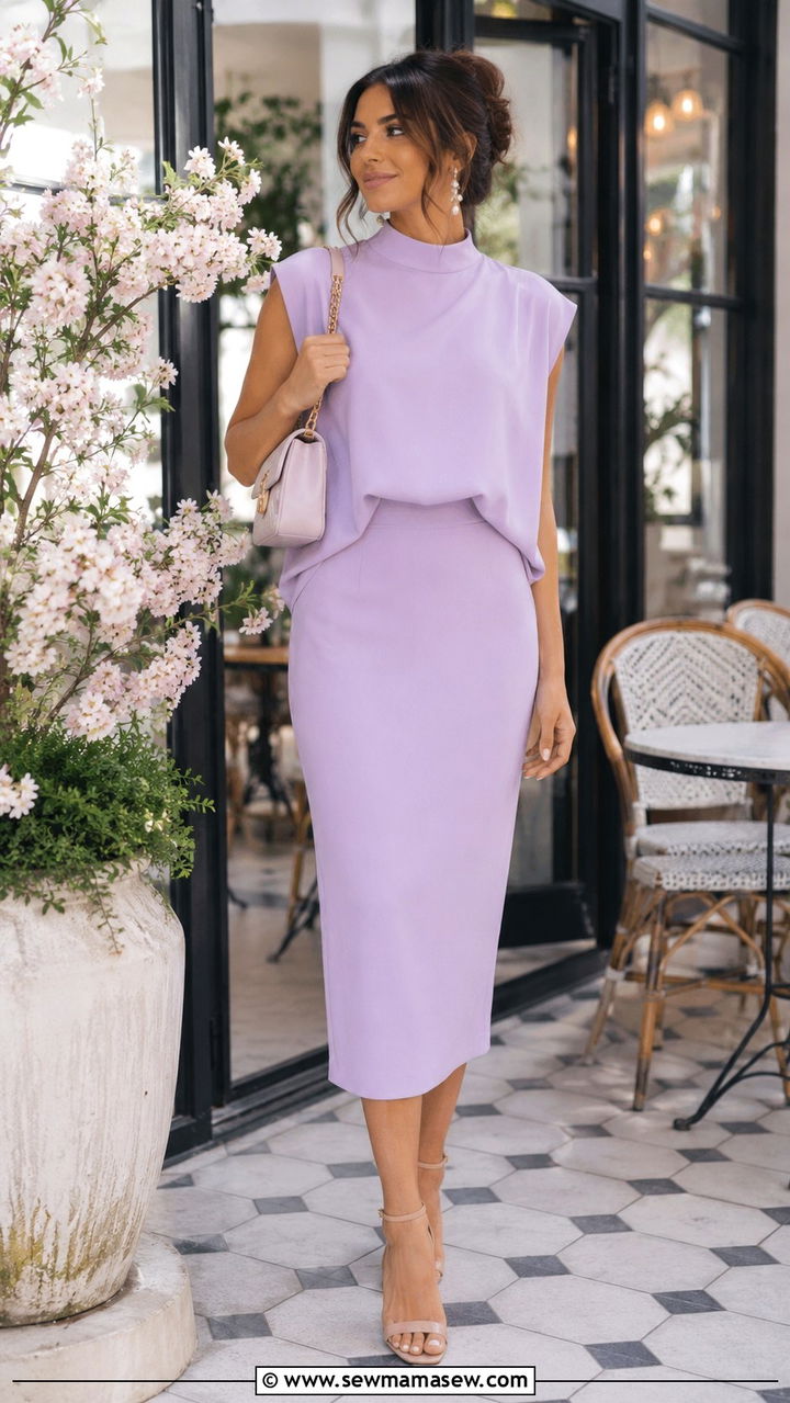 Lavender Two Piece Set - 30 Spring lavender outfit ideas