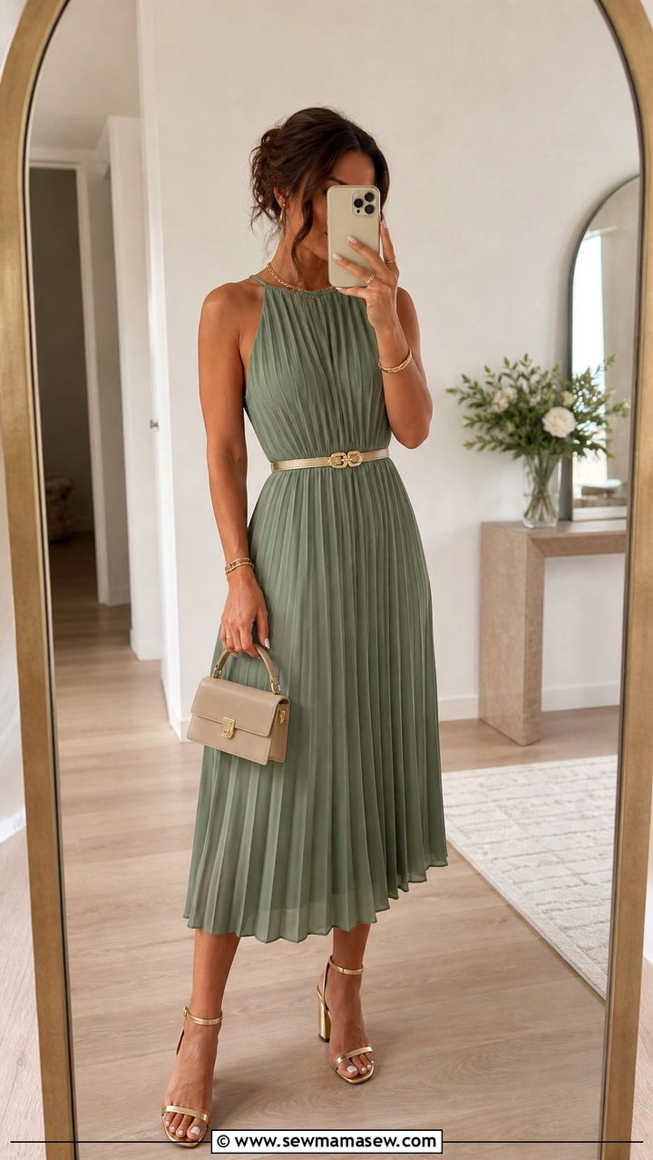 Lavender Wide Leg Jumpsuit With Silver Heels - 40 Spring wedding guest outfits