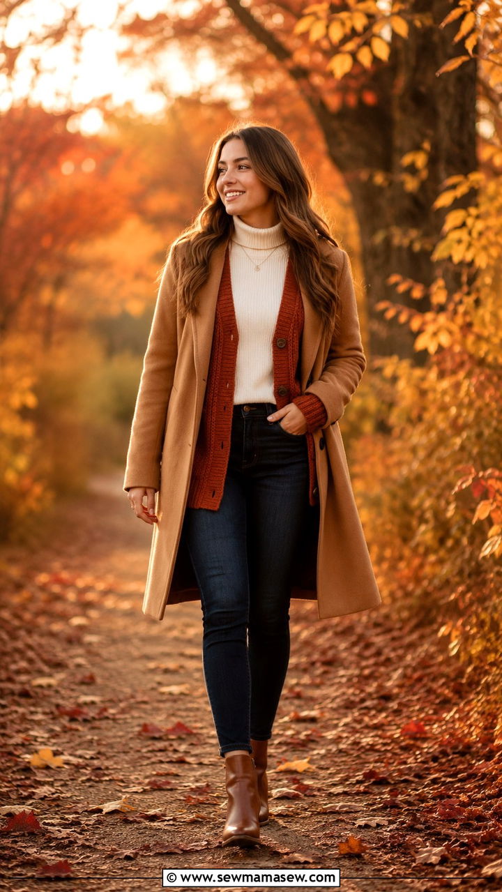 Layered Fall Senior Picture Outfit - 30 Senior photo outfit ideas 2026