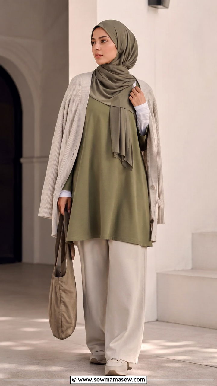 Layered Modest Outfit for Umrah - 30 Modest outfit ideas for Umrah