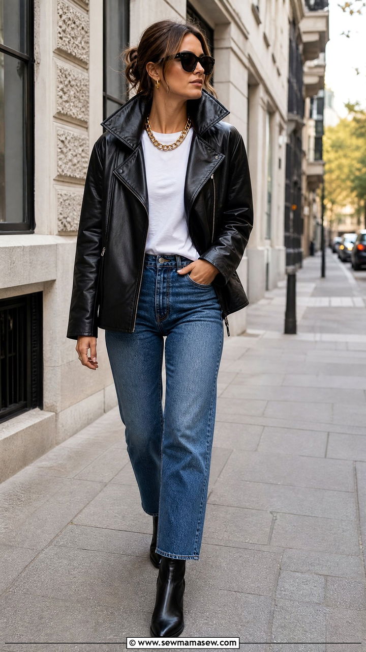 Leather Funnel Neck Glamoratti Outfit - 30 glamoratti outfits inspo