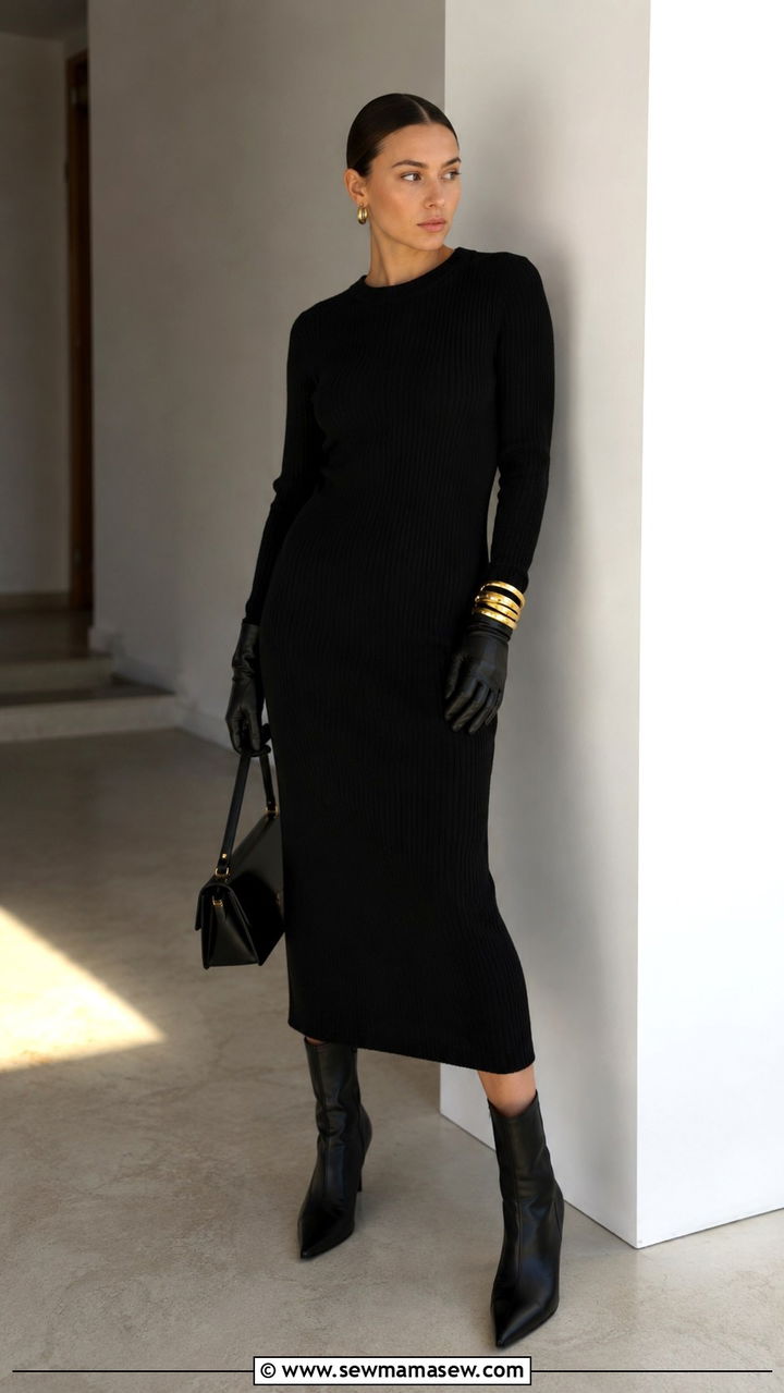 Leather Gloves With Chunky Gold Bangles Over Them - 20 Glamoratti outfit ideas chunky gold jewelry