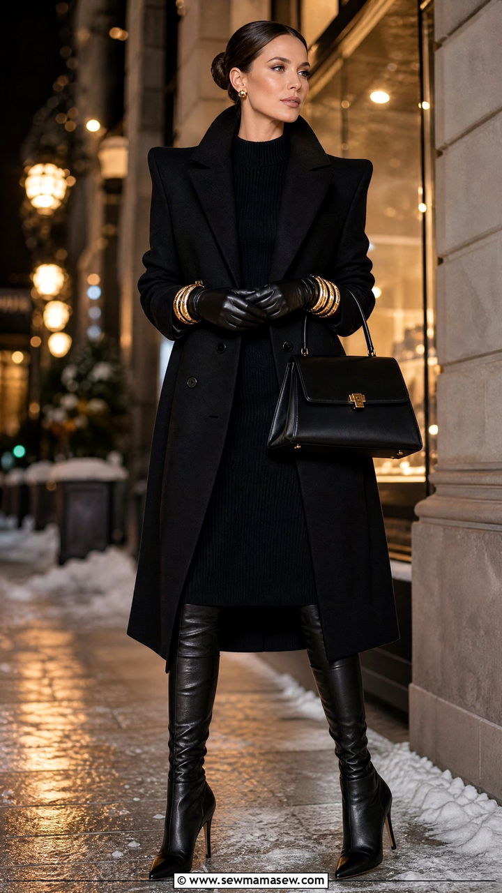 Leather Gloves with Stacked Gold Bangles - 25 Glamoratti outfit ideas 2026