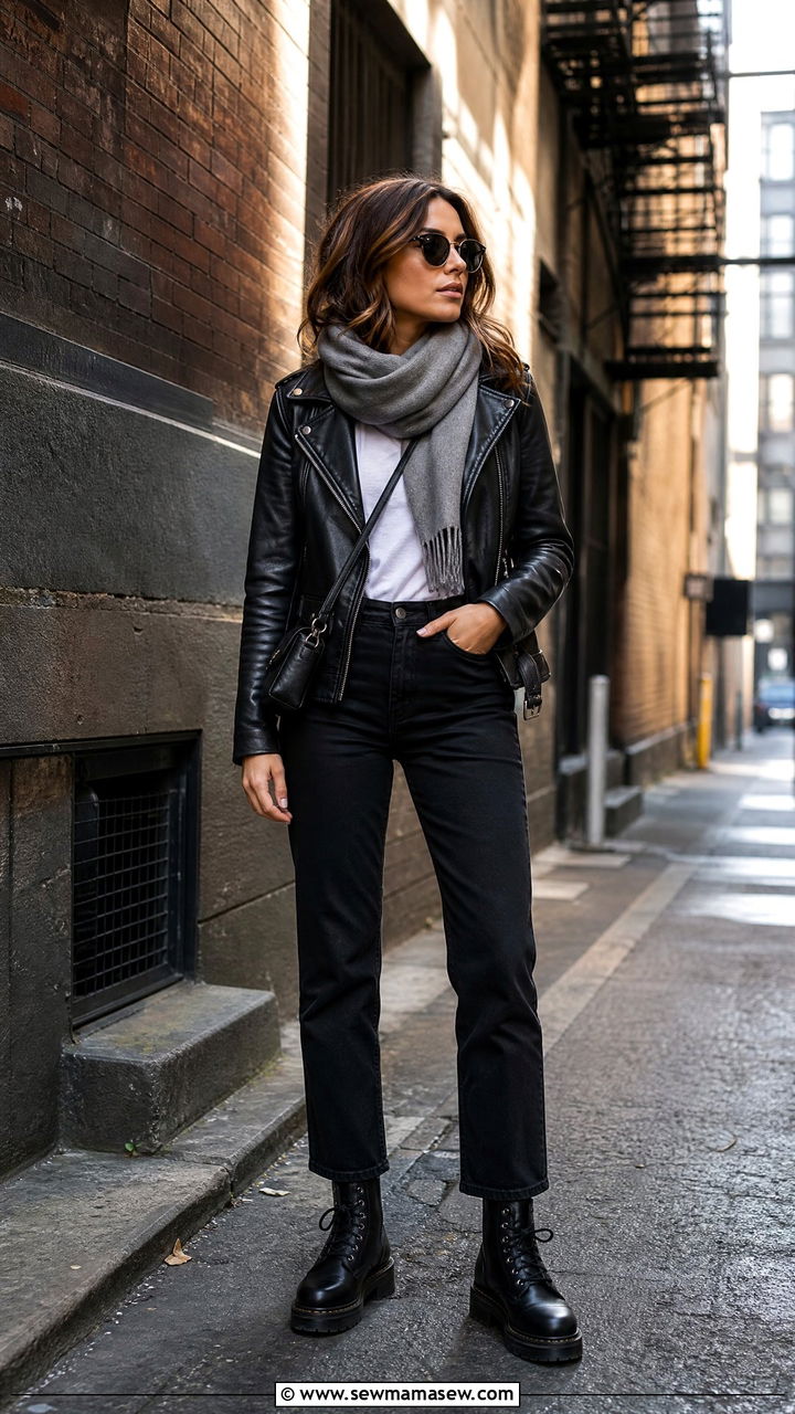 Leather Jacket City Break Outfit - 25 City break outfit ideas