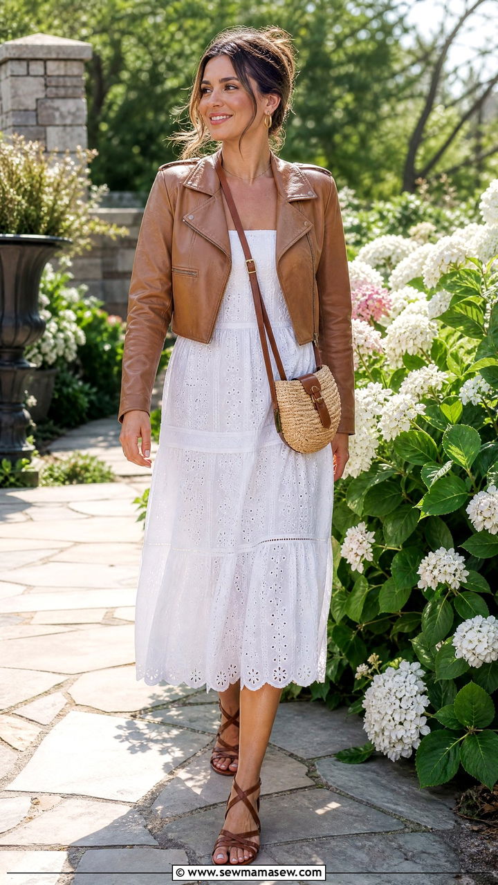 Leather jacket over sundress - 35 How to style a leather jacket