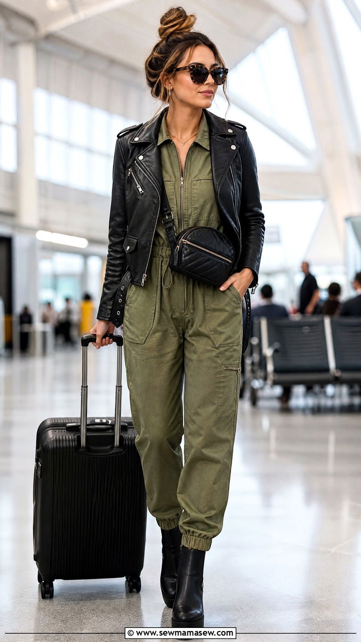 Leather jacket with jumpsuit - 35 How to style a leather jacket