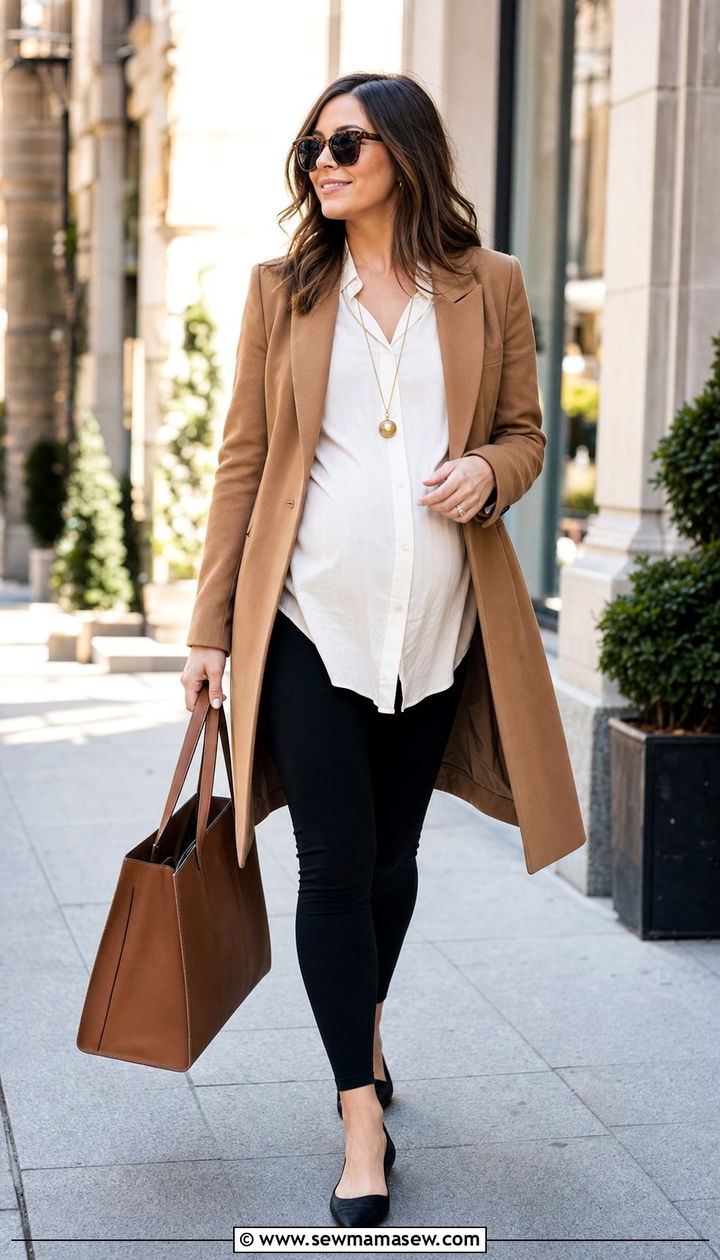 Leggings And Long Blazer Postpartum - 25 classy outfits for postpartum women
