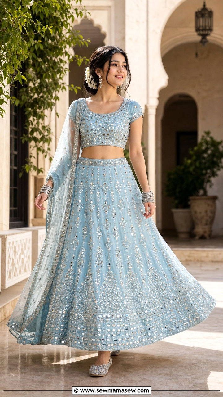 Lehenga choli for little girls Eid - 25 Eid outfit ideas for little girls
