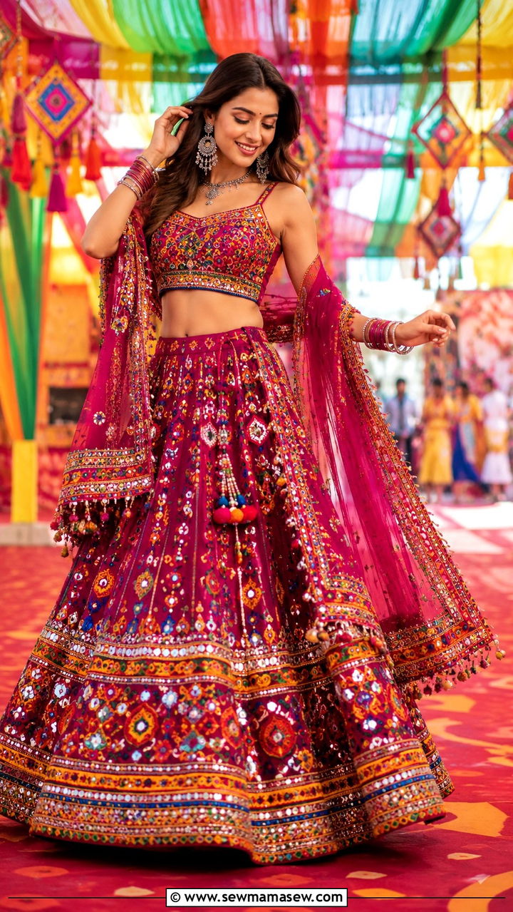 Lehenga with crop top outfit Mumbai - 25 Mumbai outfit ideas