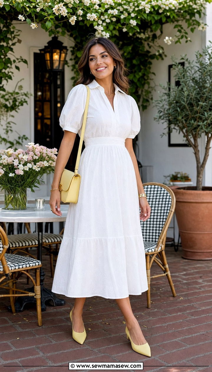 Lemon Yellow Accessories With White Dress - 25 spring lemon yellow outfit ideas