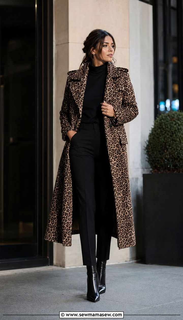 Leopard print trench coat outfit - 35 Animal print outfit ideas 2026