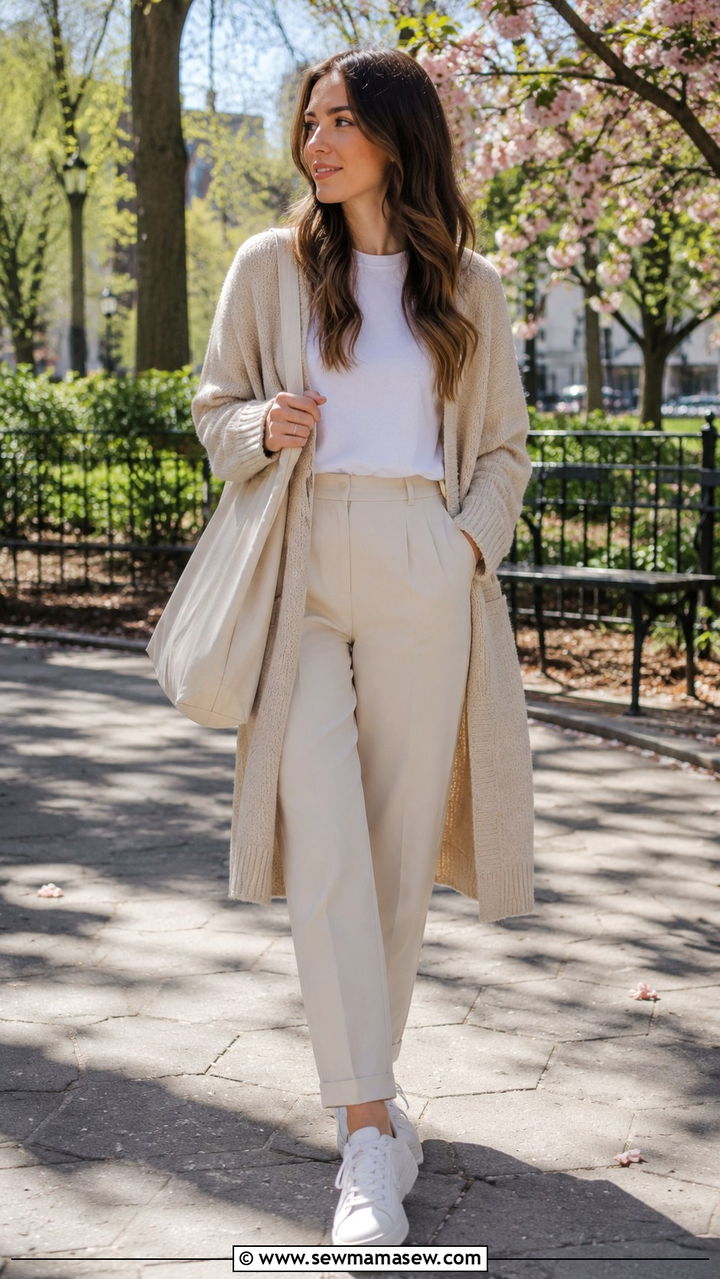 Light Academia Cardigan And High Waisted Trousers Outfit - 30 light academia outfits aesthetic