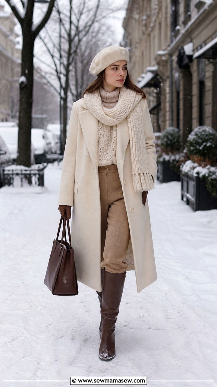 Light Academia Neutral Layered Winter Outfit - 40 Light academia outfit ideas