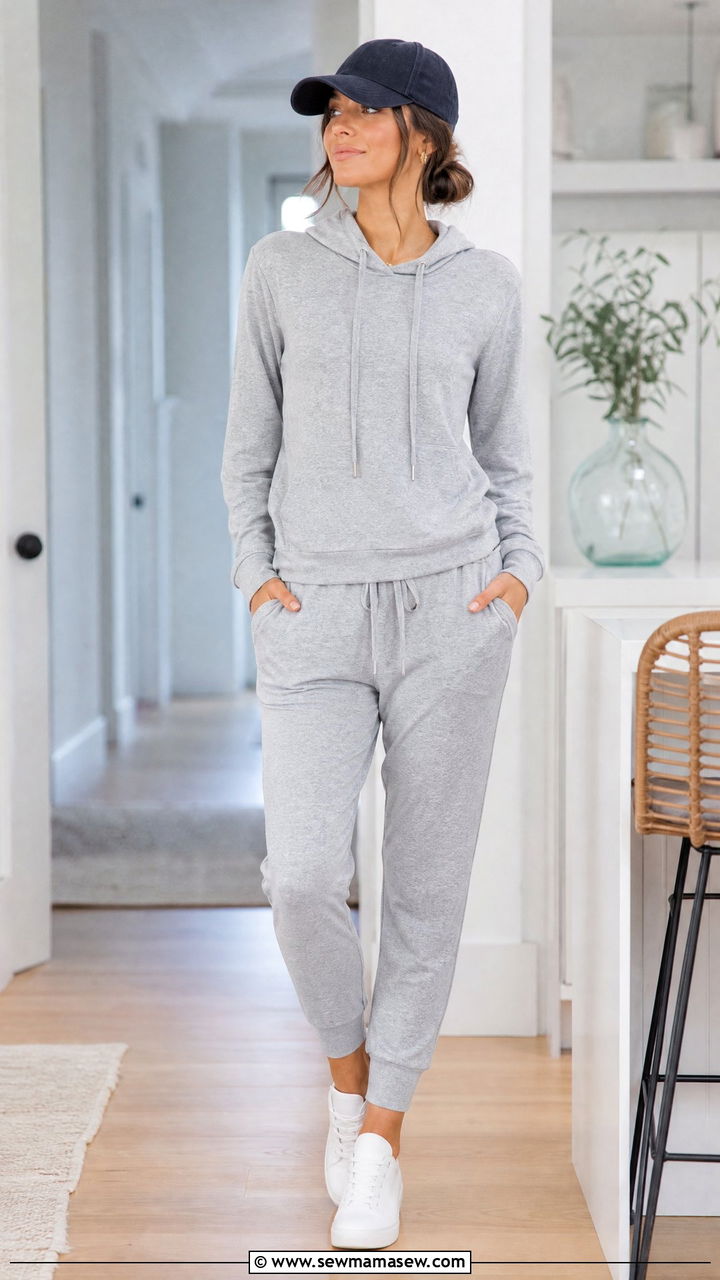 Lightweight Hoodie and Joggers - 30 Outfit ideas for stay at home moms
