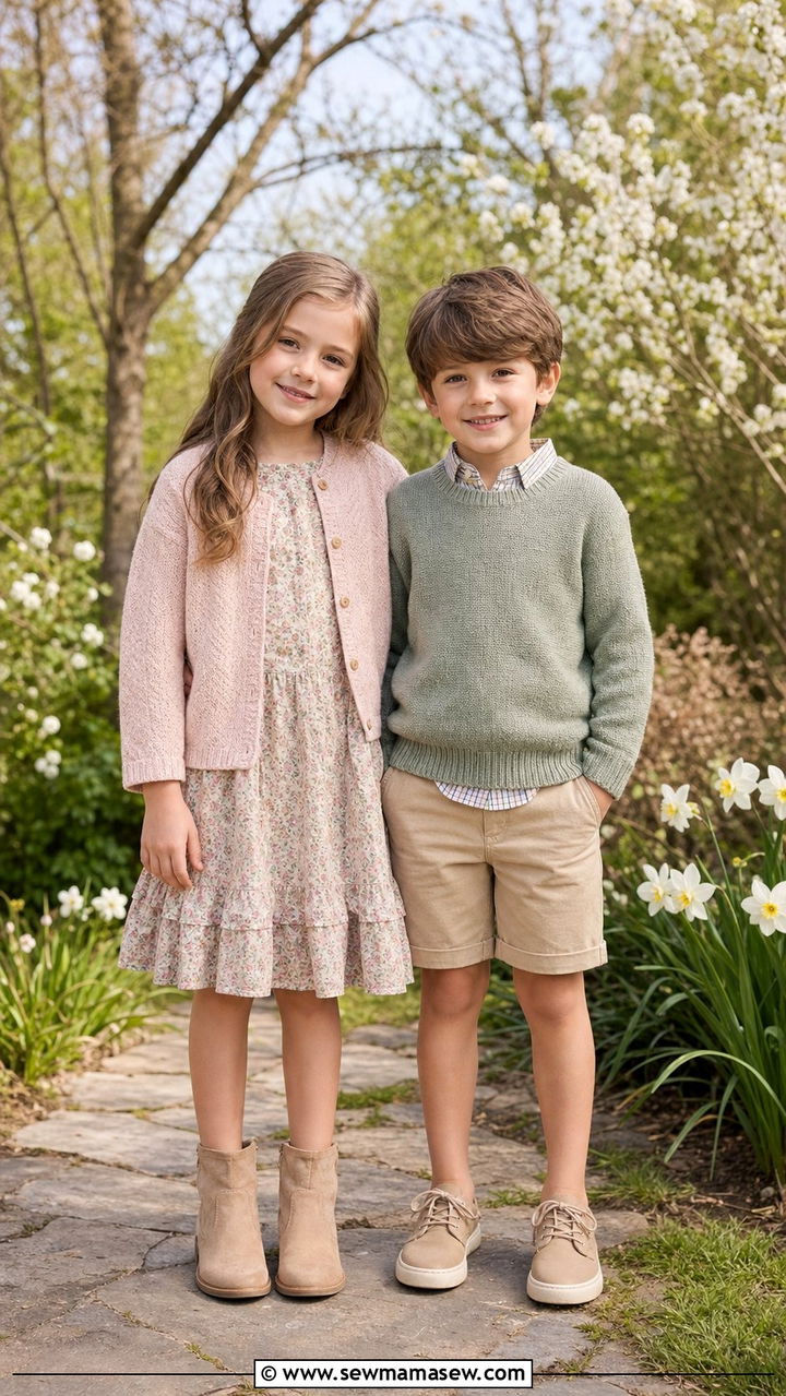 Lightweight Knit Sweater Sibling Outfits - 25 Spring sibling outfit ideas