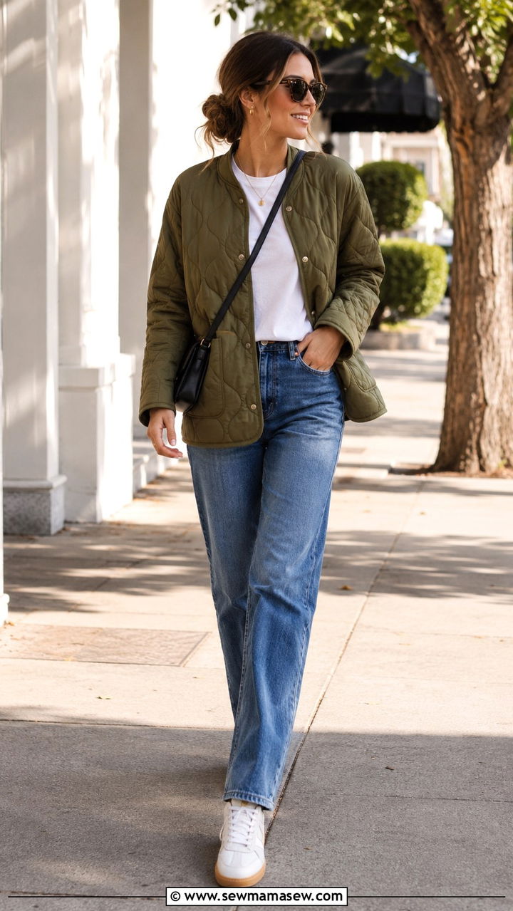 Lightweight button down shirt layered over a tank with wide leg trousers - 30 Unpredictable weather outfit ideas