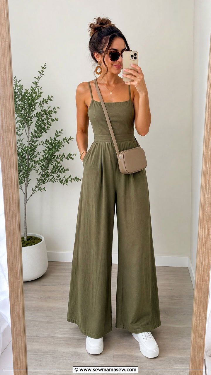 Lightweight jumpsuit with sneakers outfit - 25 Animal Kingdom outfit ideas