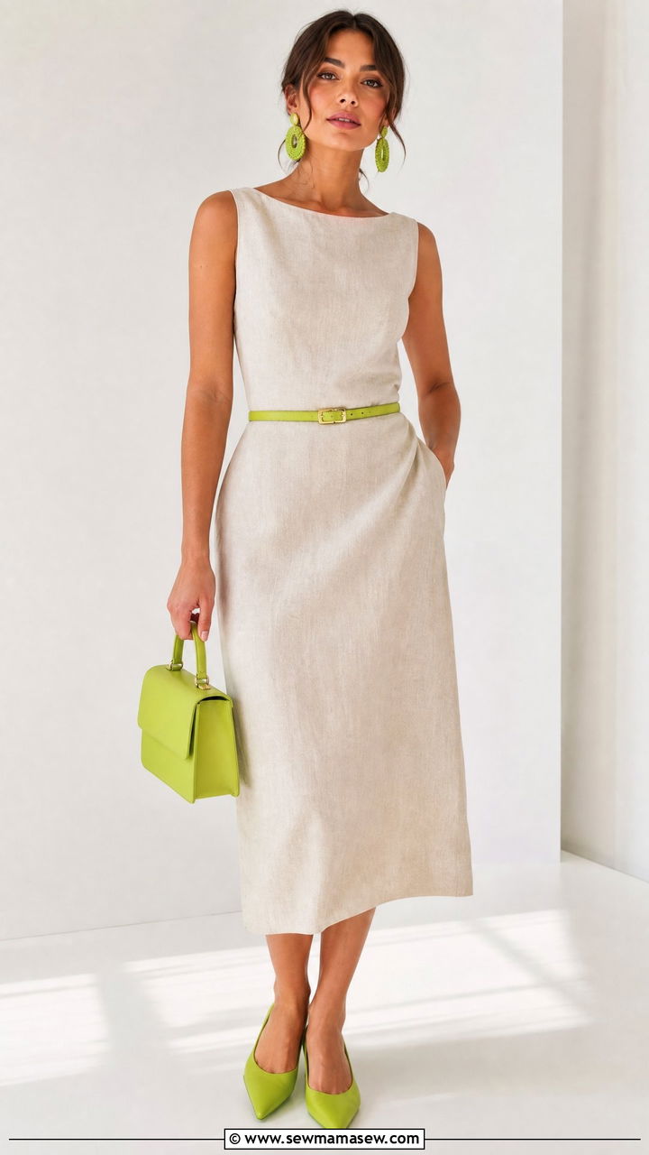 Lime Green Accessories With A Neutral Outfit - 35 Lime green outfit ideas