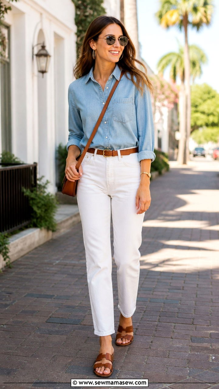 Linen Blazer With Tailored Shorts Work Outfit - 40 hot weather outfits