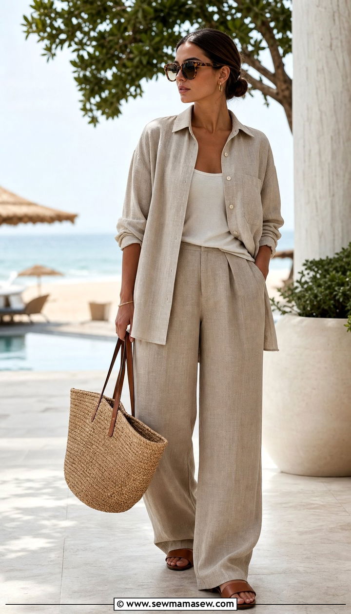 Linen Button Down and Linen Trousers Outfit 2026 - 25 spring summer 2026 outfits casual