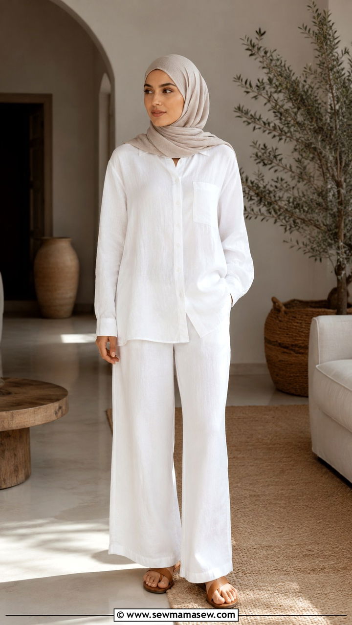 Linen Co Ord Set For Suhoor - 30 Ramadan outfit ideas modest