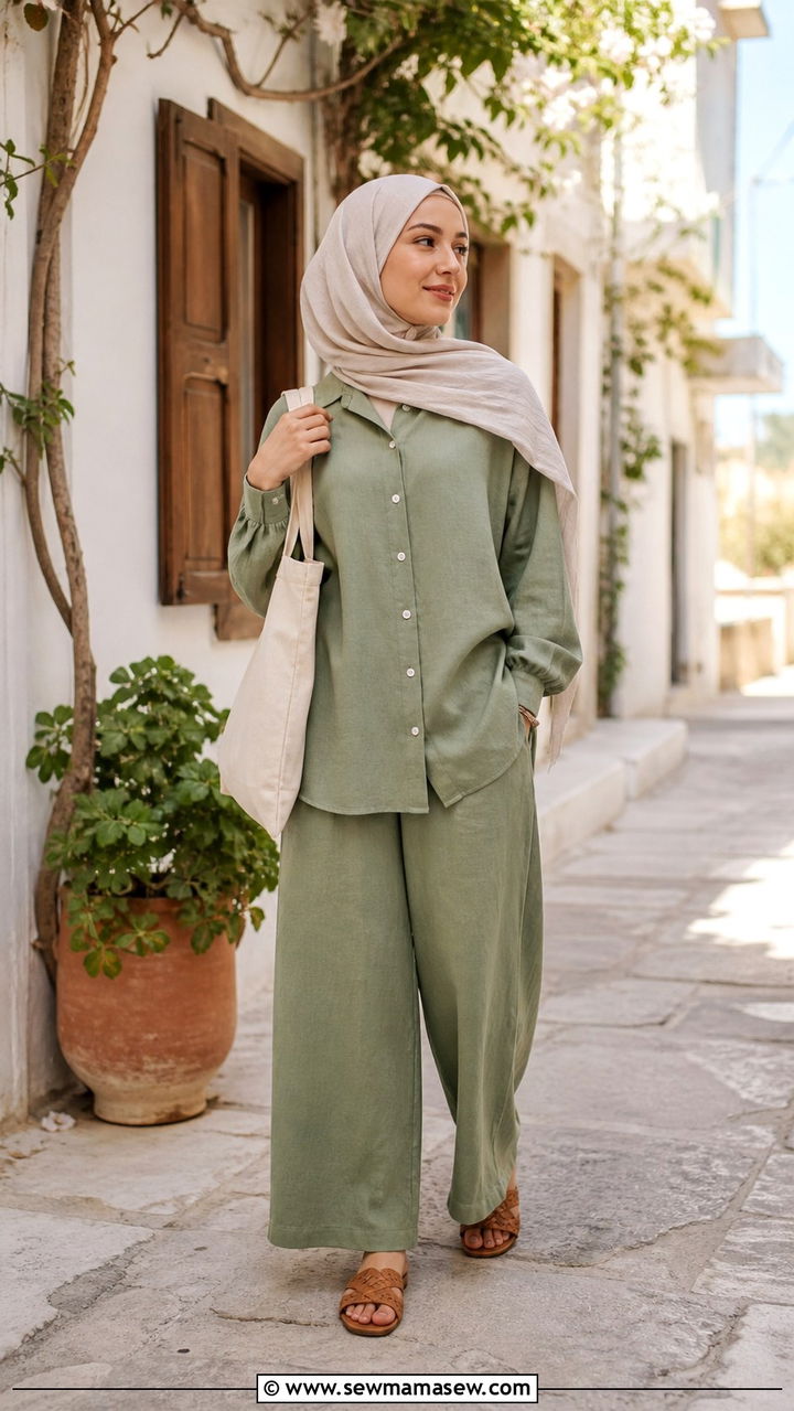 Linen Co Ord Set Ramadan Casual Wear - 40 Ramadan outfit ideas