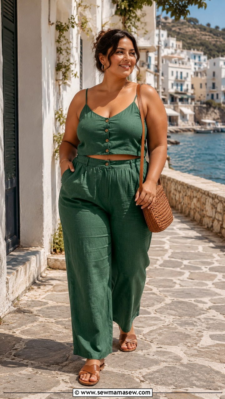 Linen Co Ord Set Vacation Outfit - 30 Vacation outfits for curvy women