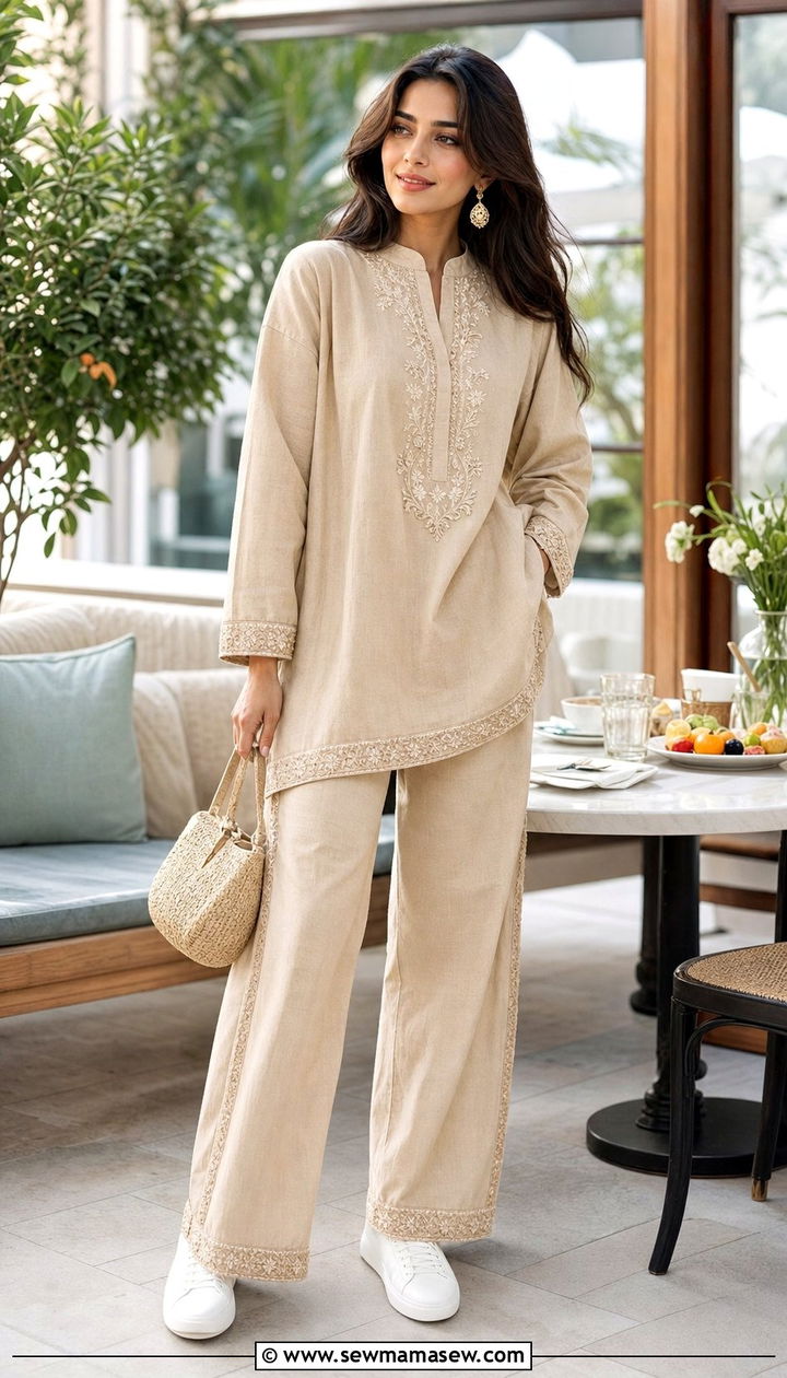 Linen Co Ord Set for Eid Brunch - 25 Eid matching set outfit ideas