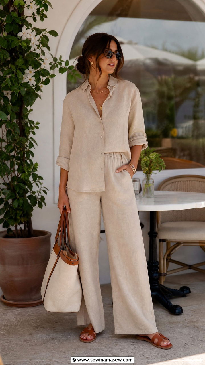 Linen Co ord Set Sunday Brunch Outfit - 25 Brunch outfit ideas boozy Sunday