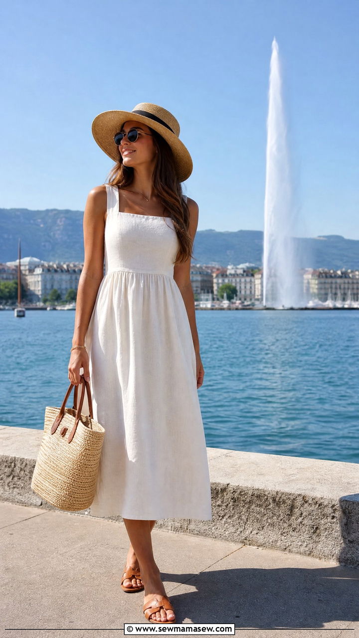 Linen Dress For Geneva Summer Lakeside - 25 Geneva outfit ideas