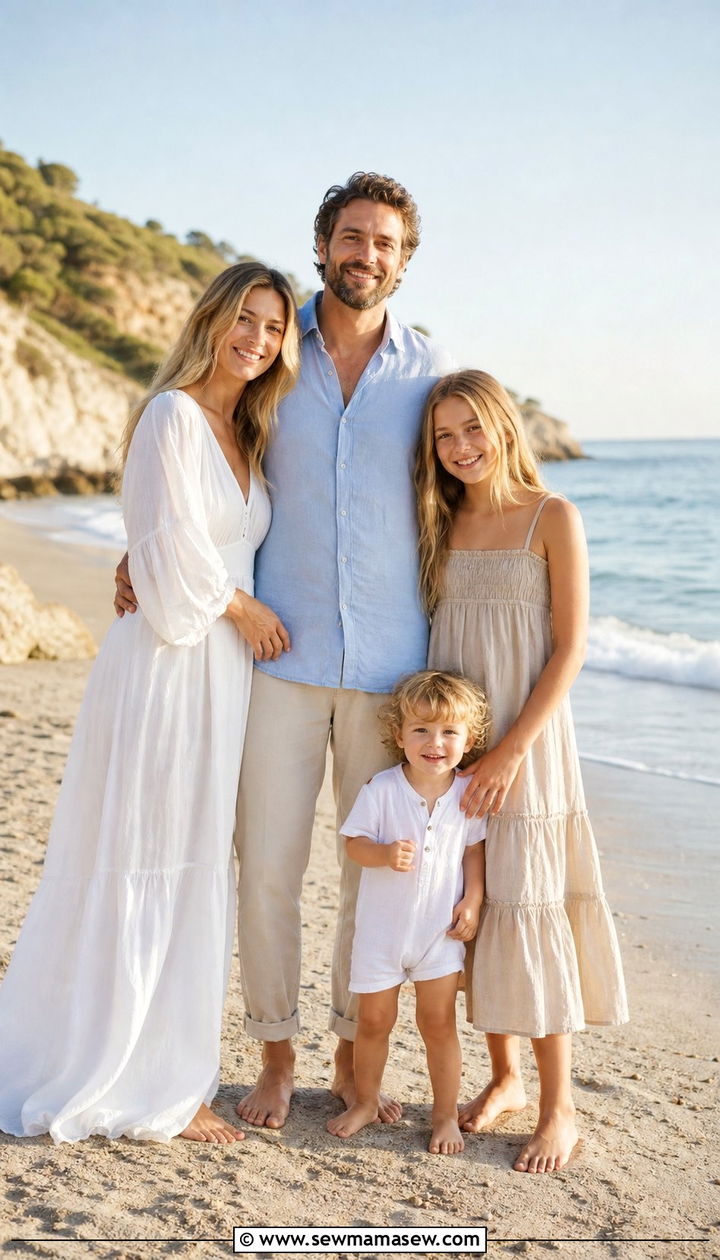 Linen Family Photo Outfits Beach - 25 family photo outfits Pinterest