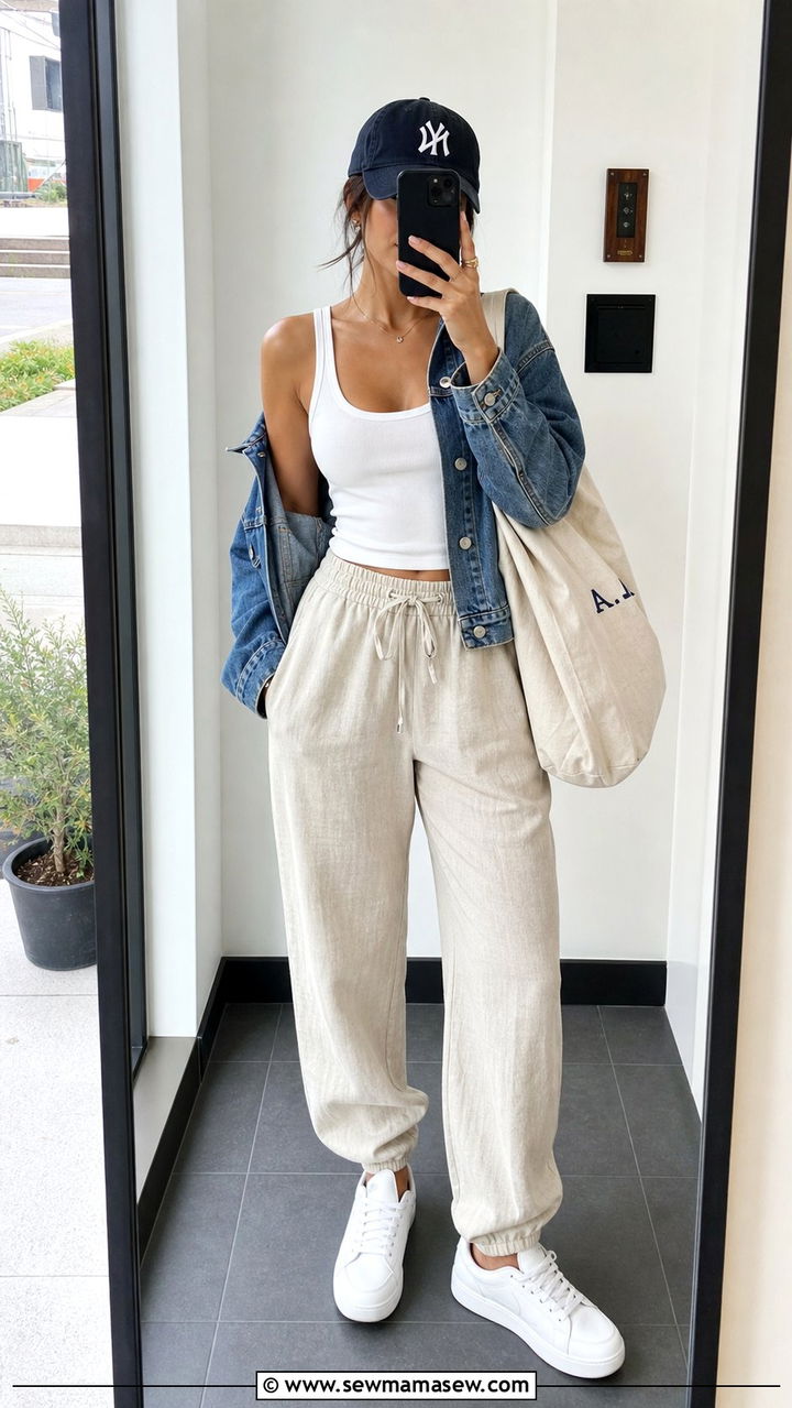 Linen Joggers Outfit Casual Women - 35 casual linen pants outfits